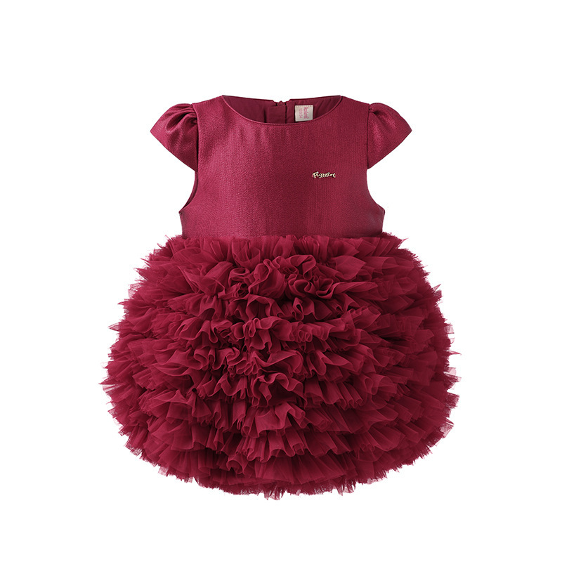 163 보르도 레드 (반팔+뒷 리본)