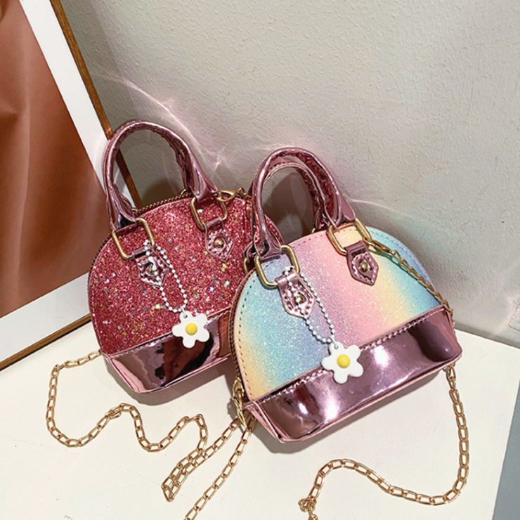 Gradient Sequin Shell Bag 2022 New Spring Chain Simple Handbag Stylish Fashion Shoulder Crossbody Bag Gradient Sequin Shell Bag 2022 New Spring Chain Simple Handbag Stylish Fashion Shoulder Crossbody Bag