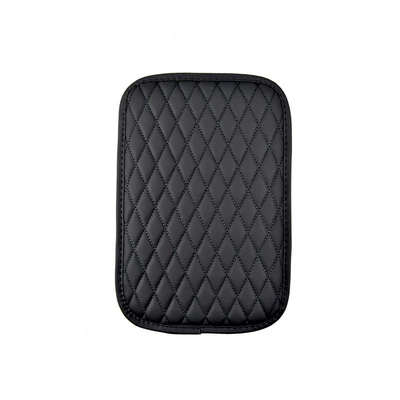 Armrest box pad | armrest cover protective pad - ling-small-grid-style-black
