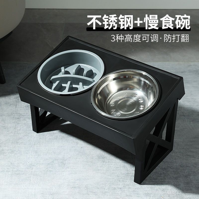 犬用ボウル、餌やりボウル、ダブルボウル、中型犬・大型犬用転倒防止スタンドボウル、猫用丼、ペットボウル、犬用ステンレスボウル|undefined