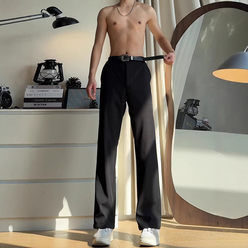 cleanfit Machete Suit Pants Men's Spring and Autumn Black Tall Long Pants Hanged High-end Casual Straight Pants