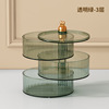 Cosmetic transparent rotating storage box, high-end sophisticated dressing table, earrings, necklace, sponge, hair accessory