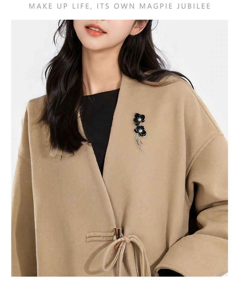 现货复古高级感花朵胸针女电镀真金环保高档别针新款轻