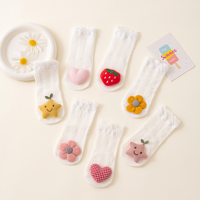 Newborn Baby Socks, Mesh Thin Style, Class a Cotton, Breathable, Non-Binding, Mid-Tube Toddler Floor Socks Wholesale 1
