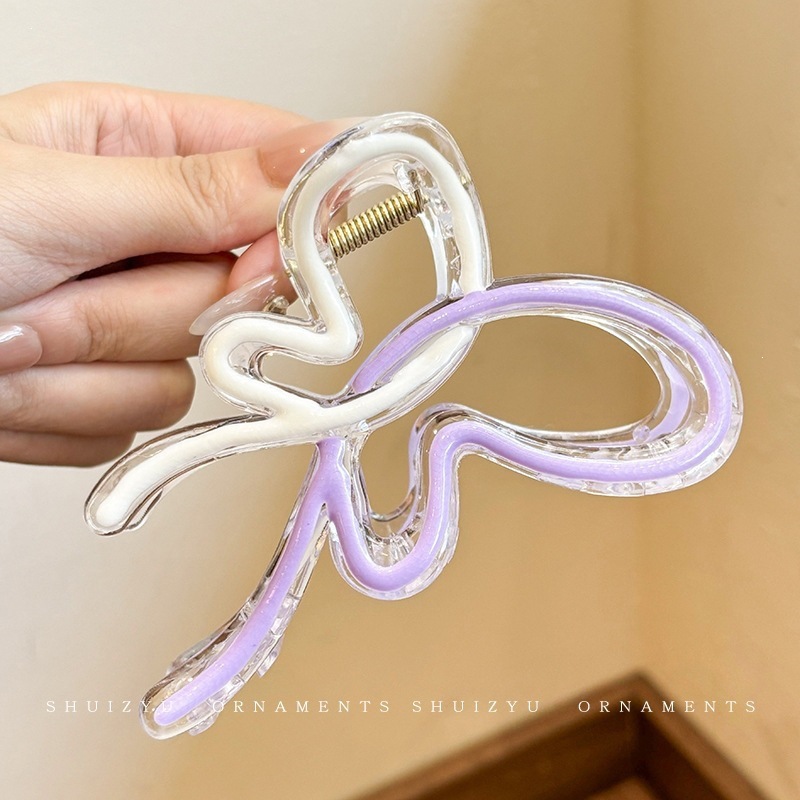 2026 nuevo clip de cabello ondulado clip de cabello de tiburón grande clip de cabello de mujer detrás de la cabeza de alta sensación clip de cabello accesorios para el cabello