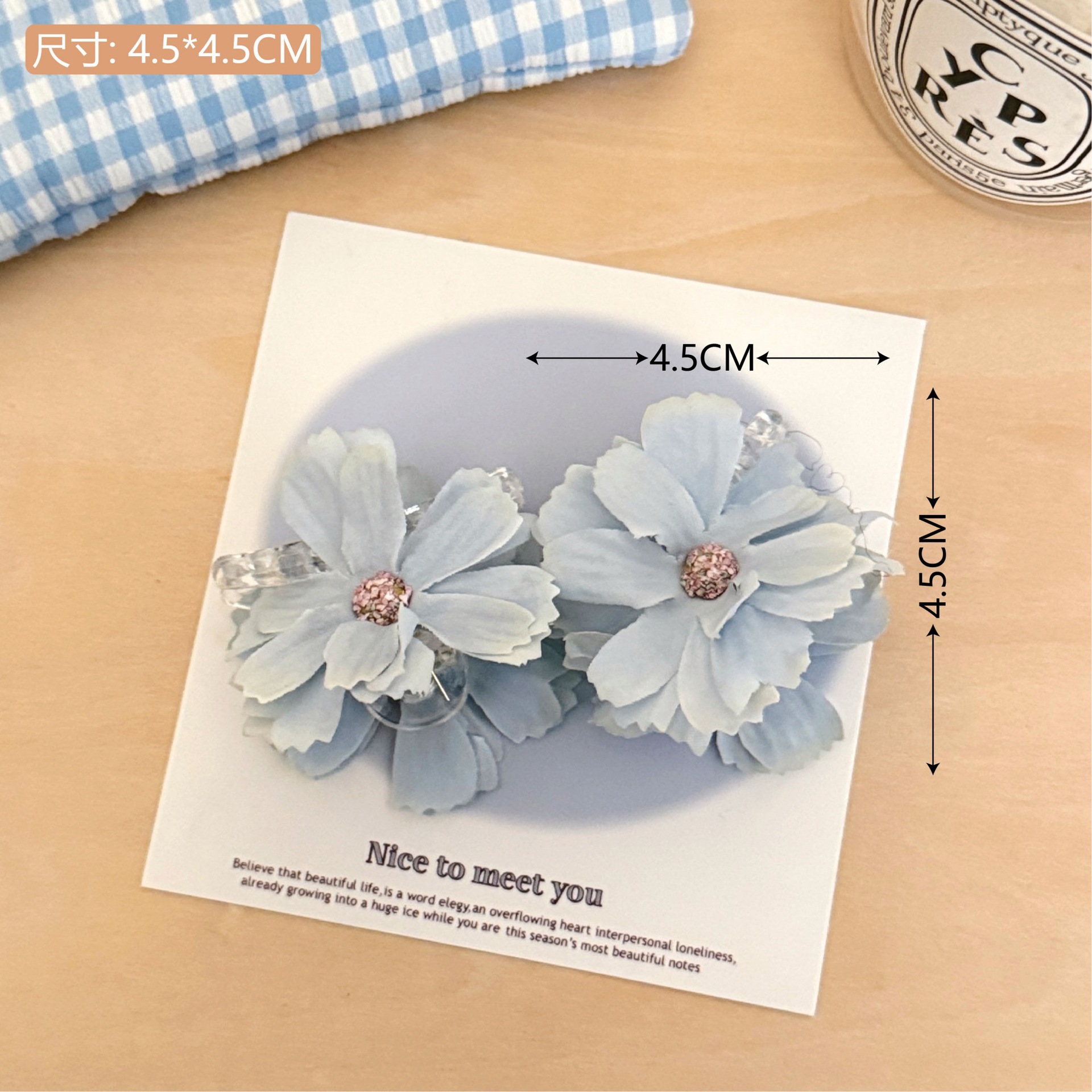 Simulación super inmortal lirio clip de cabello adornamiento de cabello de alto nivel detrás de la cabeza rascar clip de pescado sensación de buceo clip de atmósfera