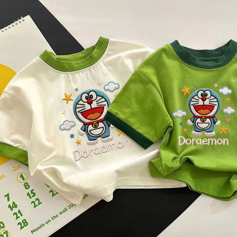 Cotton summer children's cartoon short sleeve T-shirt with a round…