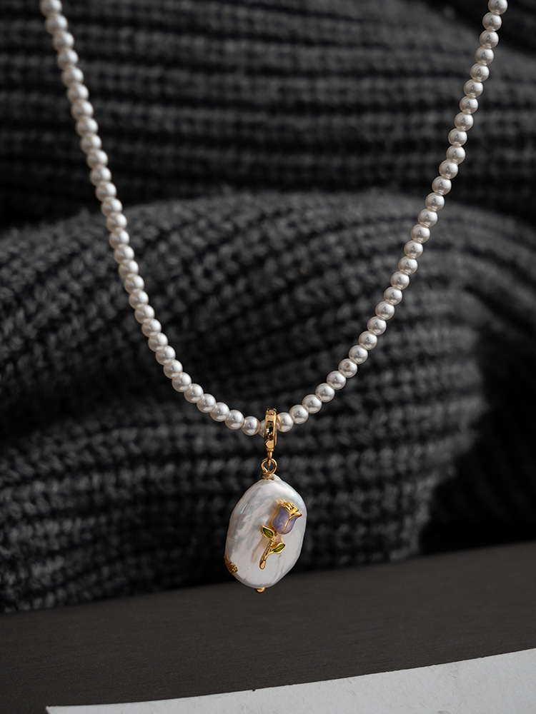 13g Weight Imitation Pearl Pendant Material Pendant Necklace Classification Beaded Chain Chain Type 1 Piece Quantity Holiday Occasion Imitation Pearl, Copper Material Flower Pattern All Seasons Season Women's Gender Beaded Design Vacation, Simple Style Style Vacation Simple Style Flower Imitation Pearl Copper Beaded Chain Beaded Necklaces Wholesale 11