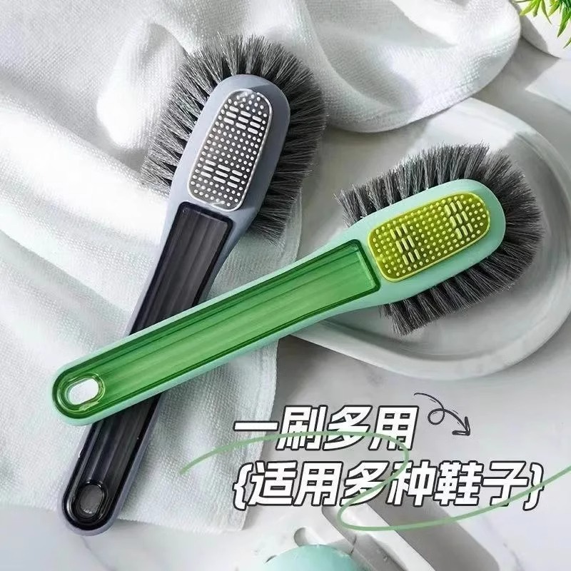 双刷头鞋刷无死角去污刷鞋神器软毛不伤鞋麂皮翻毛皮五面鞋刷子|undefined