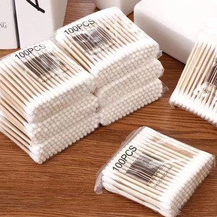 100 double-headed cotton swab manufacturers disposable makeup remover clean cotton swab bag ear cotton swab