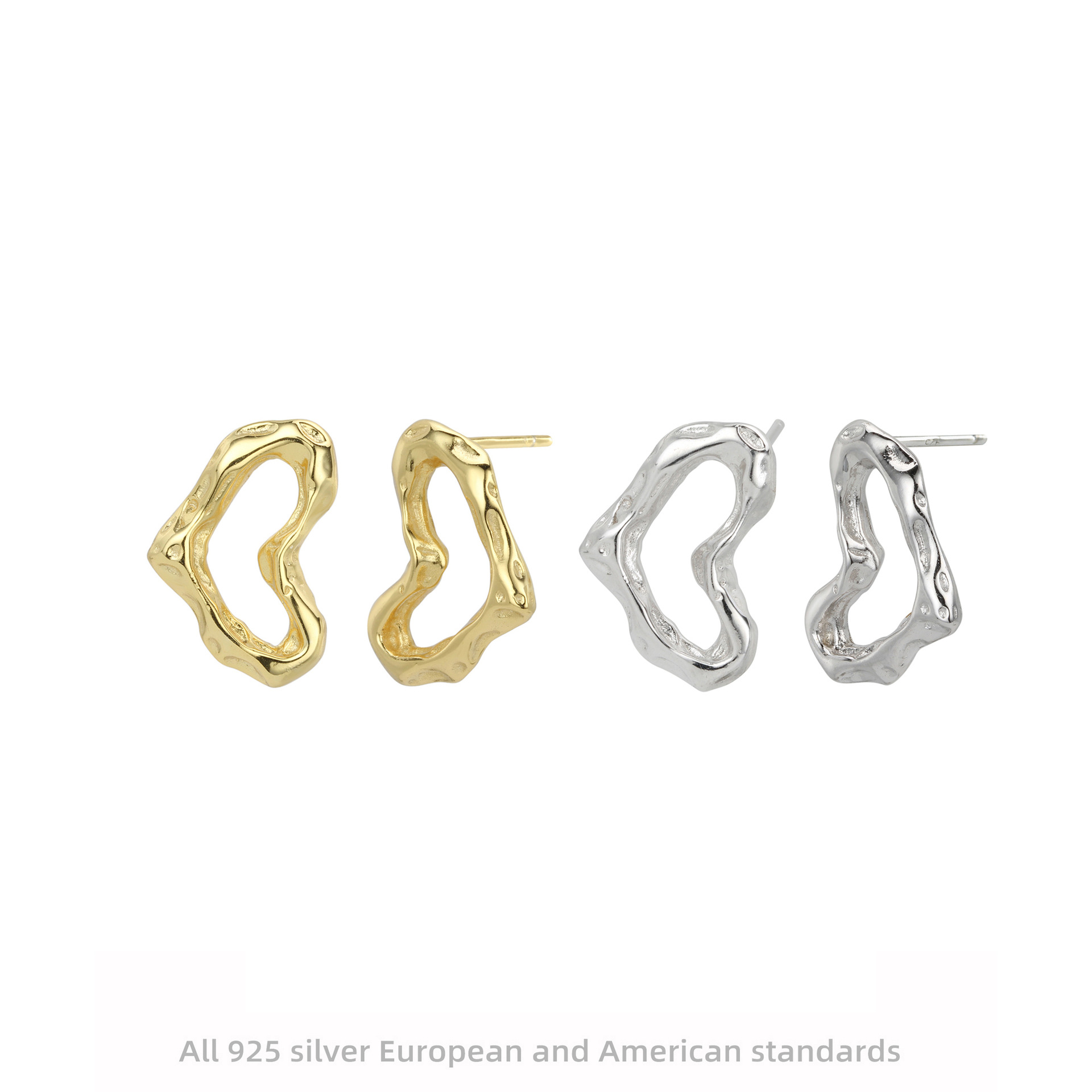 brand fashionable elegant earrings heart shaped