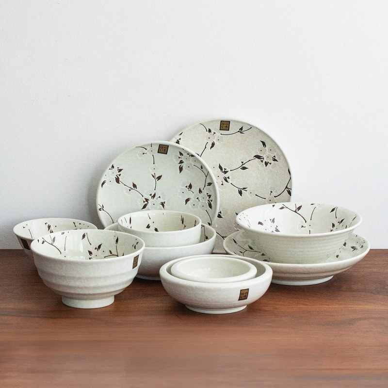 Official Authentic Japanese Imported Yukino Series Tableware Japanese-Style Household Large Noodle Bowl Mino-Yaki Simple Ceramic Plate Official Authentic Japanese Imported Yukino Series Tableware Japanese-Style Household Large Noodle Bowl Mino-Yaki Simple Ceramic Plate