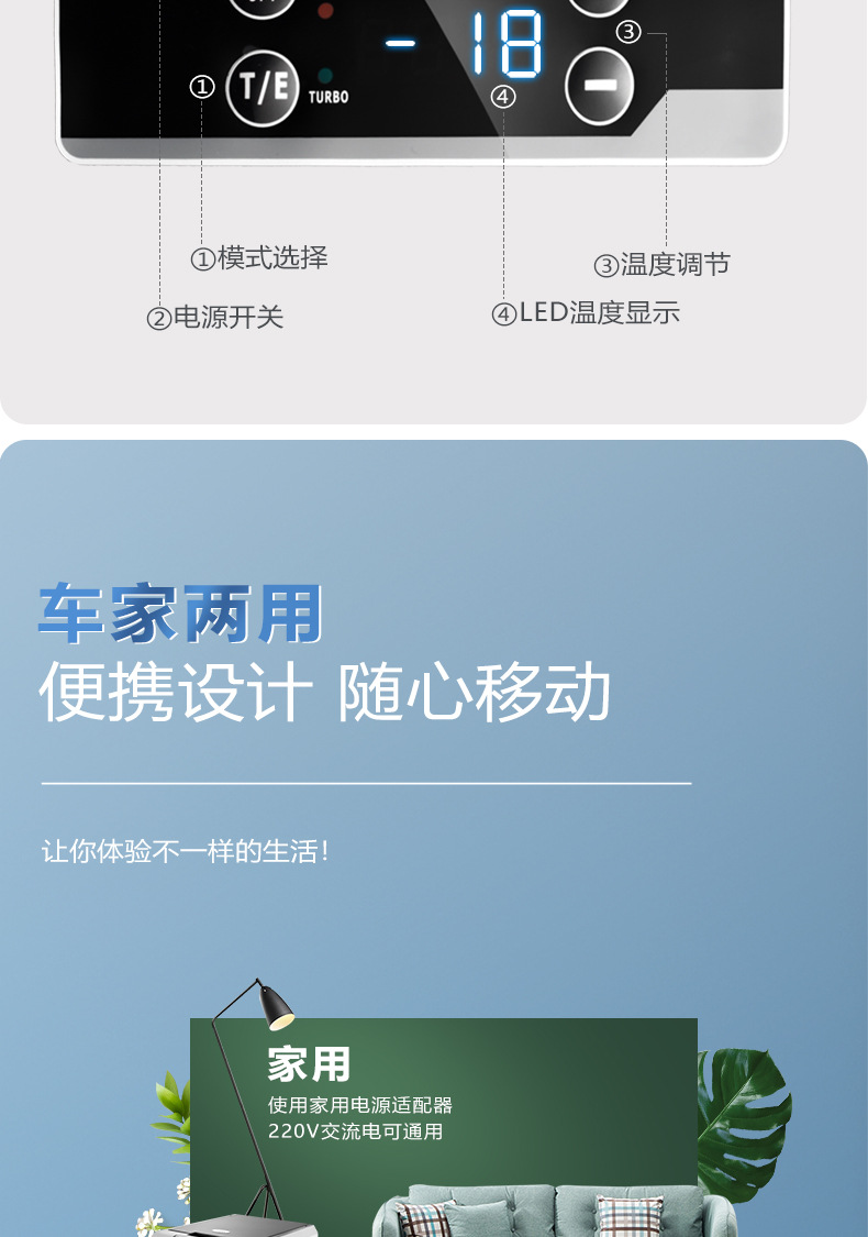 Gogu car refrigerator 25L outdoor large capacity car and home dual-use compressor refrigeration 12V24V car small refrigerator