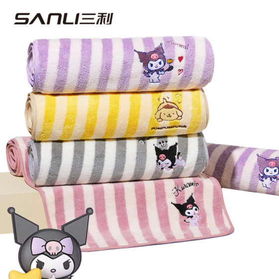 Sanli Towel & Sanrio Joint Kulomi Towel Kulomi Pudding Dog Embroidered Face Towel Cross Border Face Towel