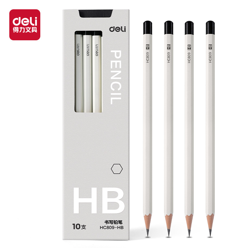 Delit HC809 pequeño lápiz blanco HB para estudiantes de primaria hexagonal lápiz 2b niños principiantes al por mayor