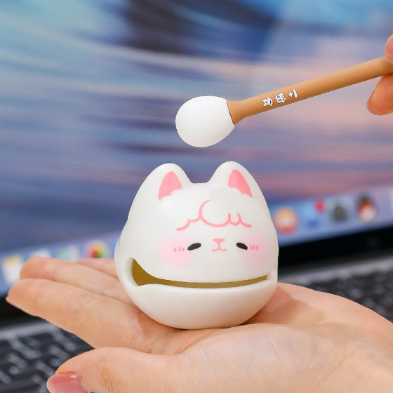 Internet Celebrity Cute Wooden Fish Decompression Desktop Toy Small Wooden Fish Office Meditation Ornaments Knock Small Gift Decompression God
