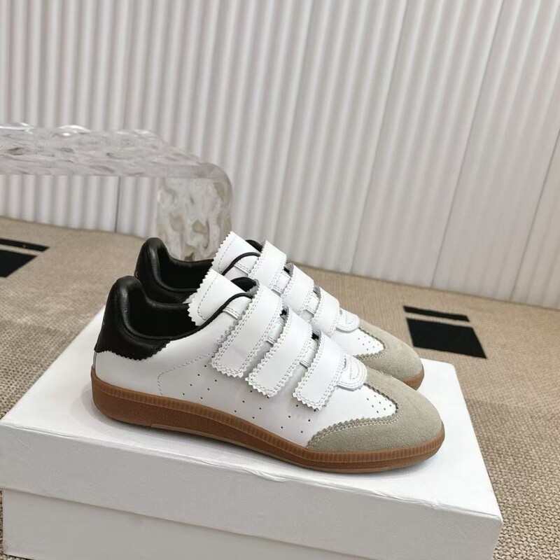 European and American Street Style Celebrity Picks Round-Toe Flat Casual Shoes with Velcro Hiking Sneakers