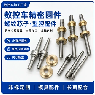 高精度多腔塑胶模具螺纹芯子型腔耐磨配件数控车加工厂家模具镶件