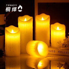 摇摆电子蜡烛 亚马逊led灯求婚氛围灯生日派对仿真石蜡圣诞节道具