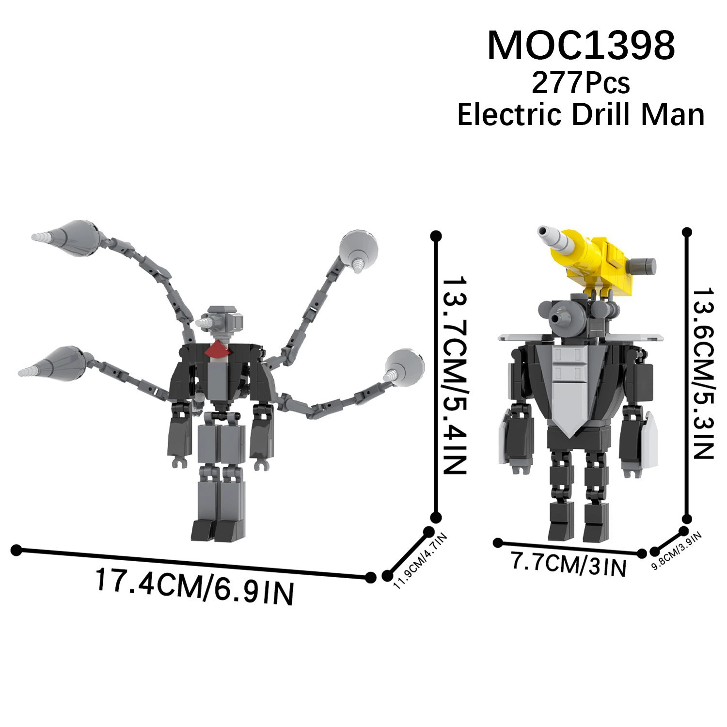MOC игра SKIBIDI Туалет Туалет мониторинг человек НЛО совместимо с LEGO собранные блоки игрушки