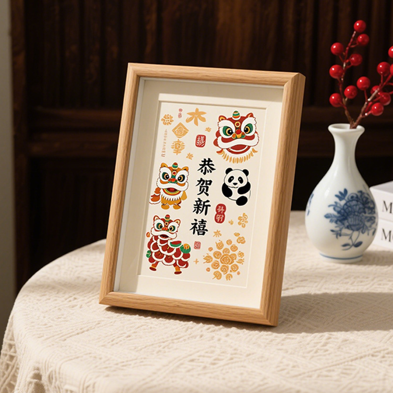 Wooden Photo Frame Display Stand 5-Inch 6-Inch 7inch 8inch A4 Photo Frame Spring Festival Work Frame New Year Decoration Wholesale Manufacturer Wooden Photo Frame Display Stand 5-Inch 6-Inch 7inch 8inch A4 Photo Frame Spring Festival Work Frame New Year Decoration Wholesale Manufacturer