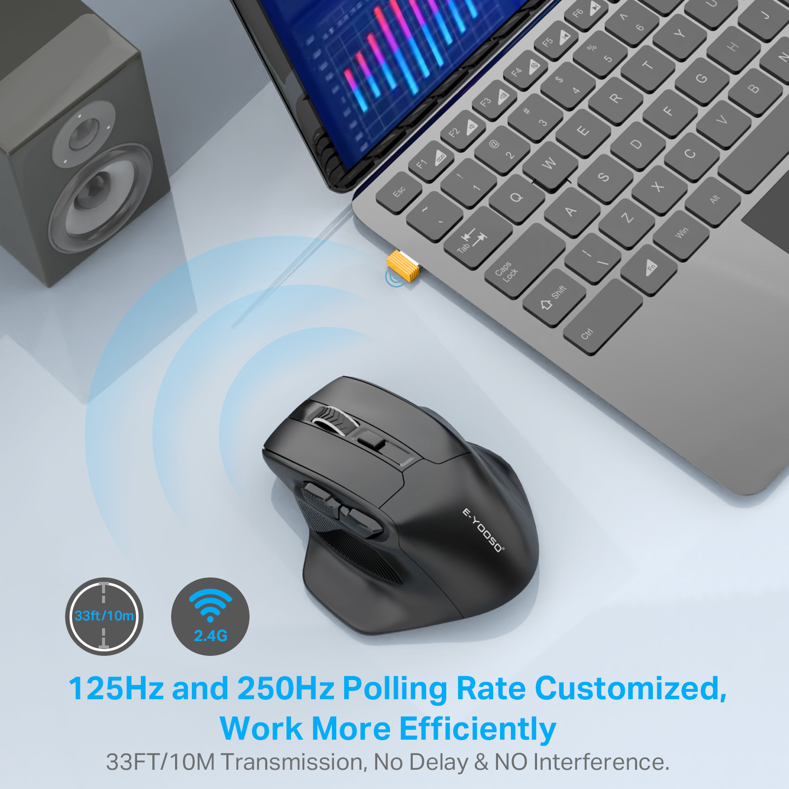 E-YOOSO X31 2.4G 6-Key Business Office Mouse Wireless Bestseller_voghion.com
