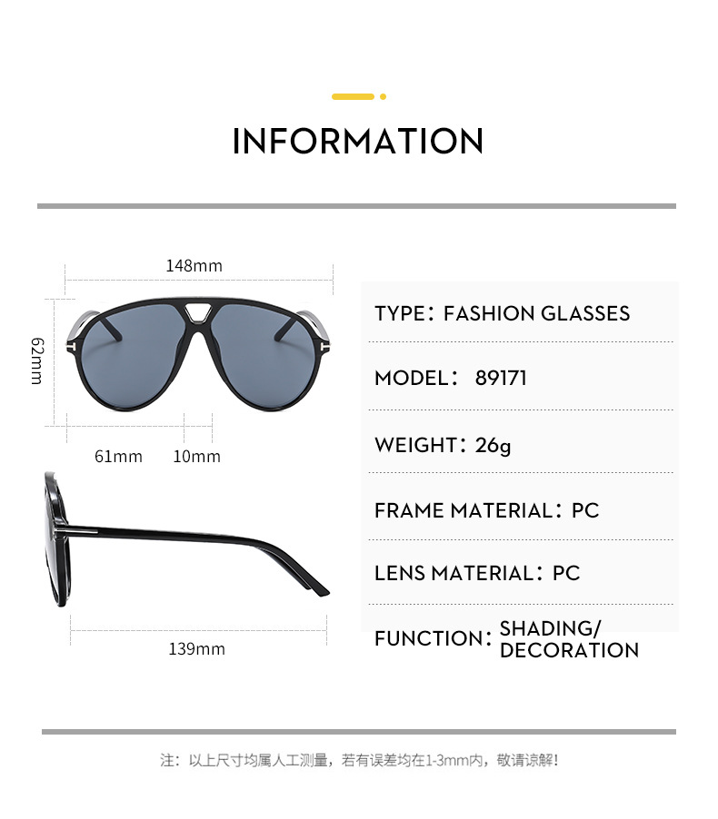 60g Weight Full Frame Glasses Structure Sunglasses Classification PC, UV400 Protection Lens Material toad glasses, Avaitor Glasses Style Outdoor, Travel Occasion Geometric Pattern Unisex Gender Streetwear Style Streetwear Geometric PC UV400 Protection Toad Glasses Avaitor Full Frame Women's Sunglasses 9