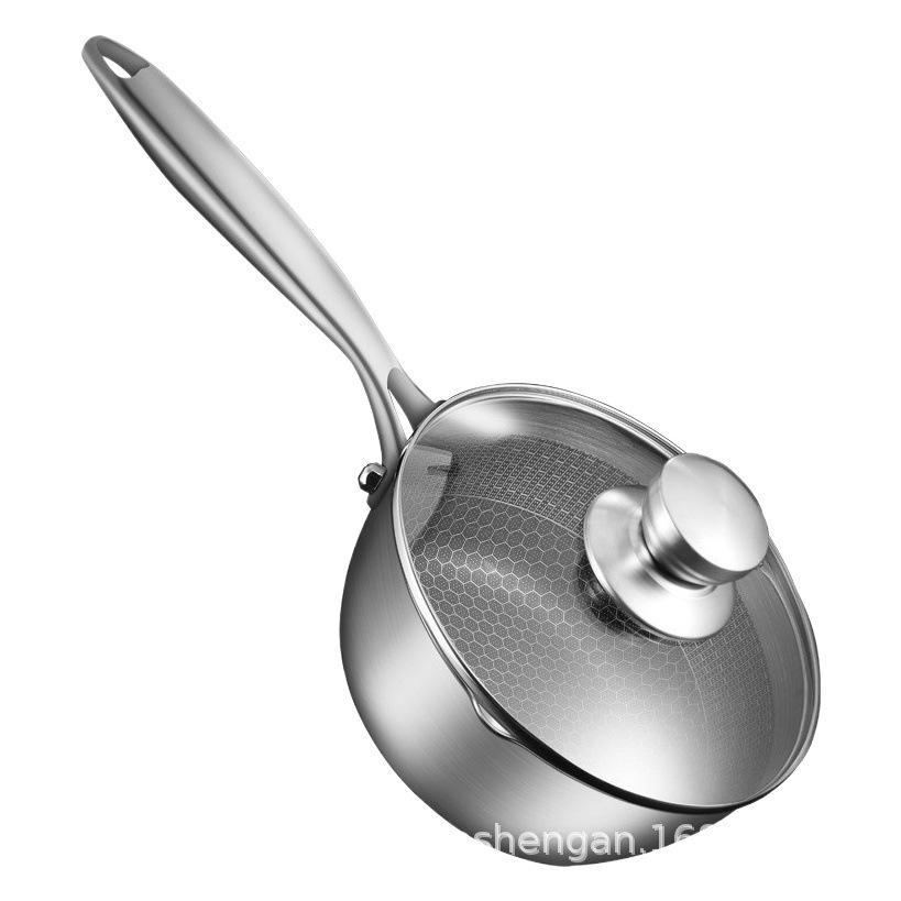 Fabricante D 316 olla de nieve de nido de abeja de acero inoxidable engrosada olla caliente antiadherente de acero de tres capas vaporera para el hogar sin recubrimiento