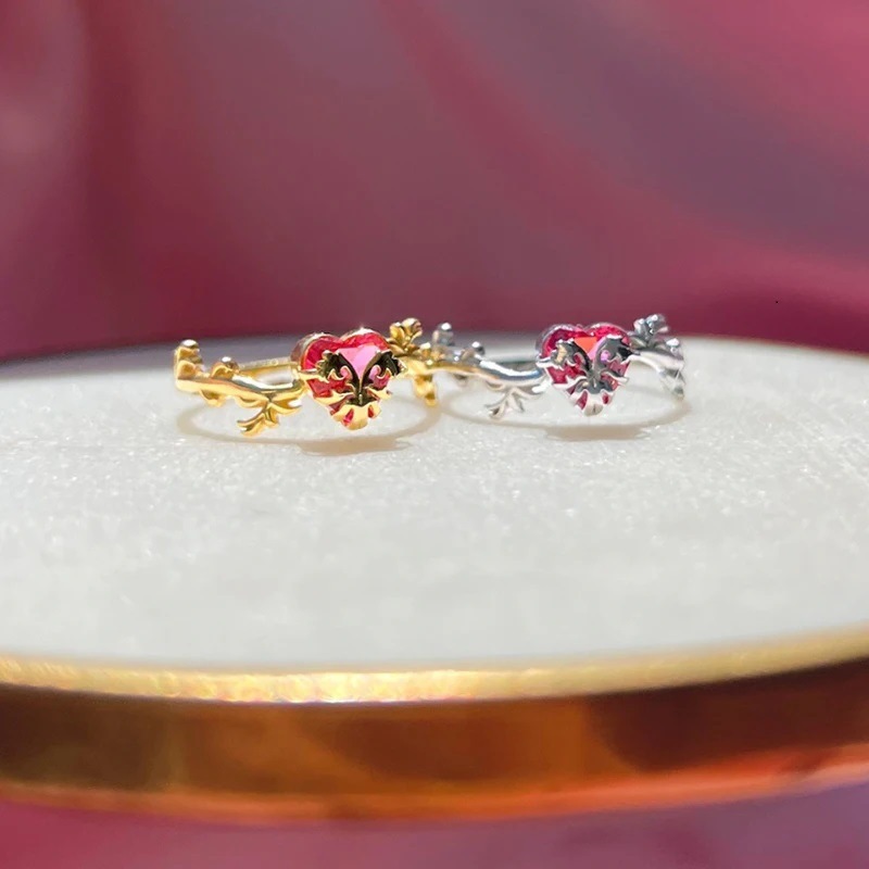 Elegant Heart Shape Alloy Plating Women's Adjustable Ring display picture 3