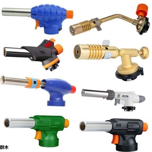 Outdoor Gas Tank Gas Cassette Flamethrower Spray Gun for Burning Pig Hair, Portable High-Temperature Welding Gun, Flame Gun Igniter