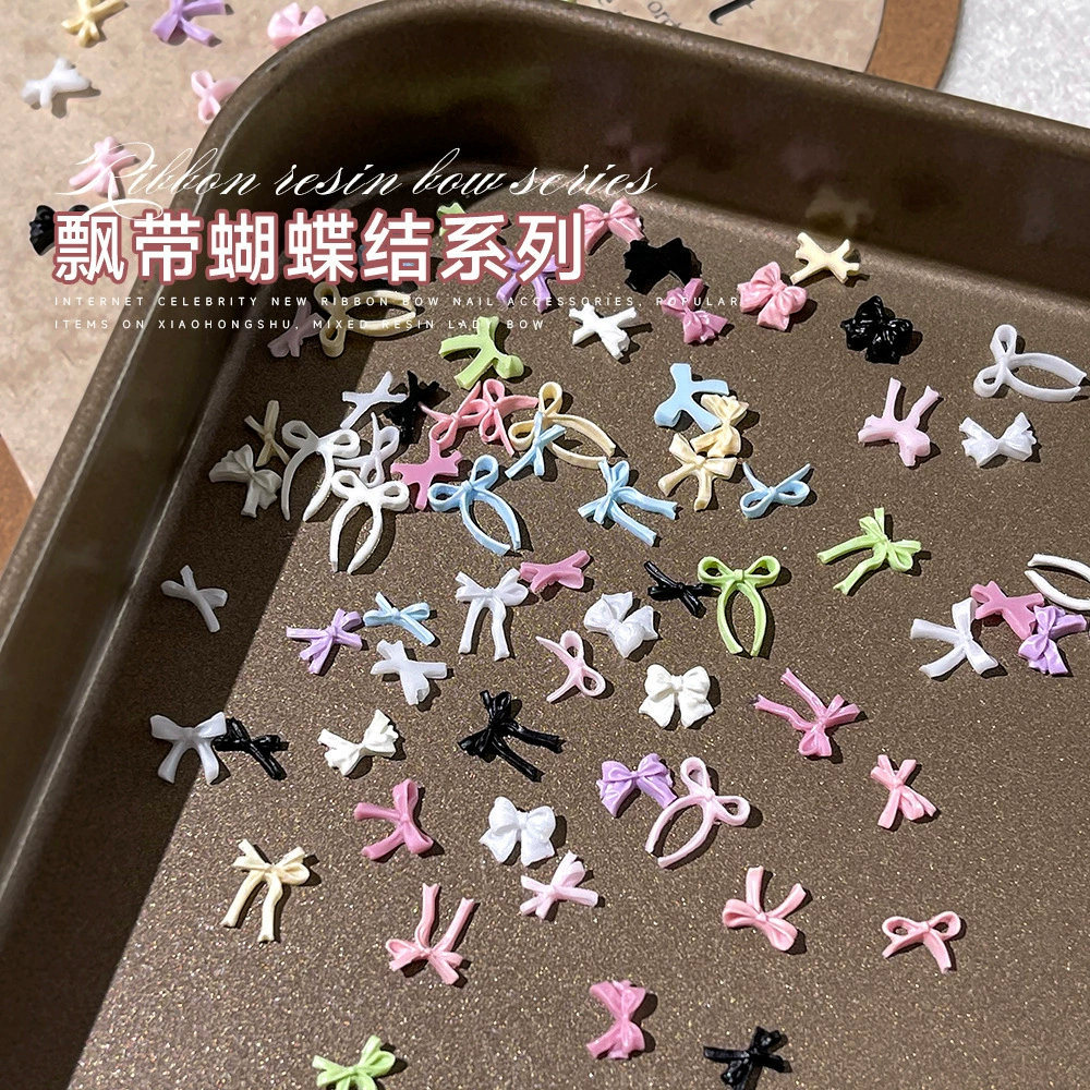 Ювелирная сеть ногтей красный бант дикий галстубок галстубок микс макаронного цвета бант DIY украшения для ногтей