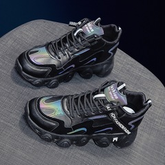 韓版高幫老爹鞋女百搭女鞋新款2023春秋季增高運動休閒鞋7006