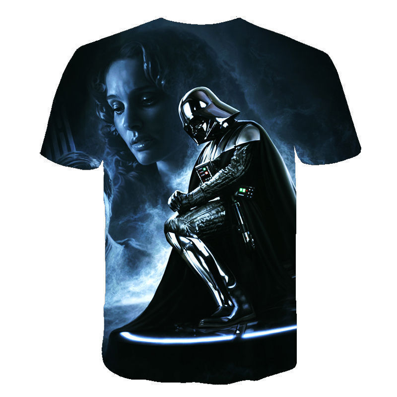 2020 Export Cross-Border Supply Men's Clothing Star Wars Dark Warrior Short-Sleeved 3D Printed Men's T-Shirt