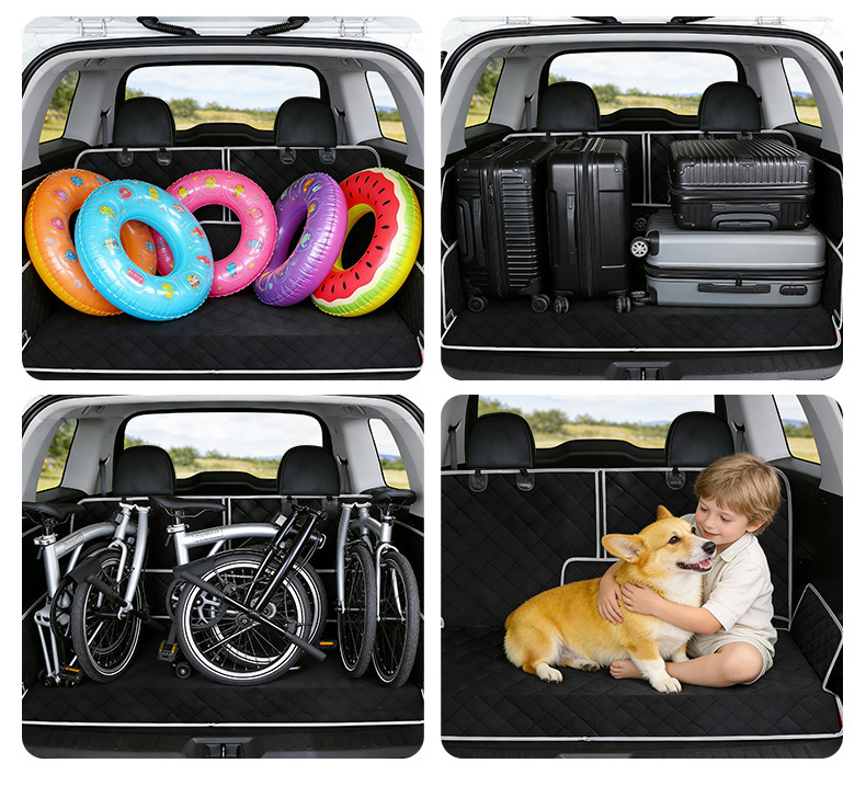 Car Rear Seat Cushion 600D Oxford Cloth Waterproof Pet Cushion Thickened Wear-Resistant Cat and Dog Mat Car Seat Cushion