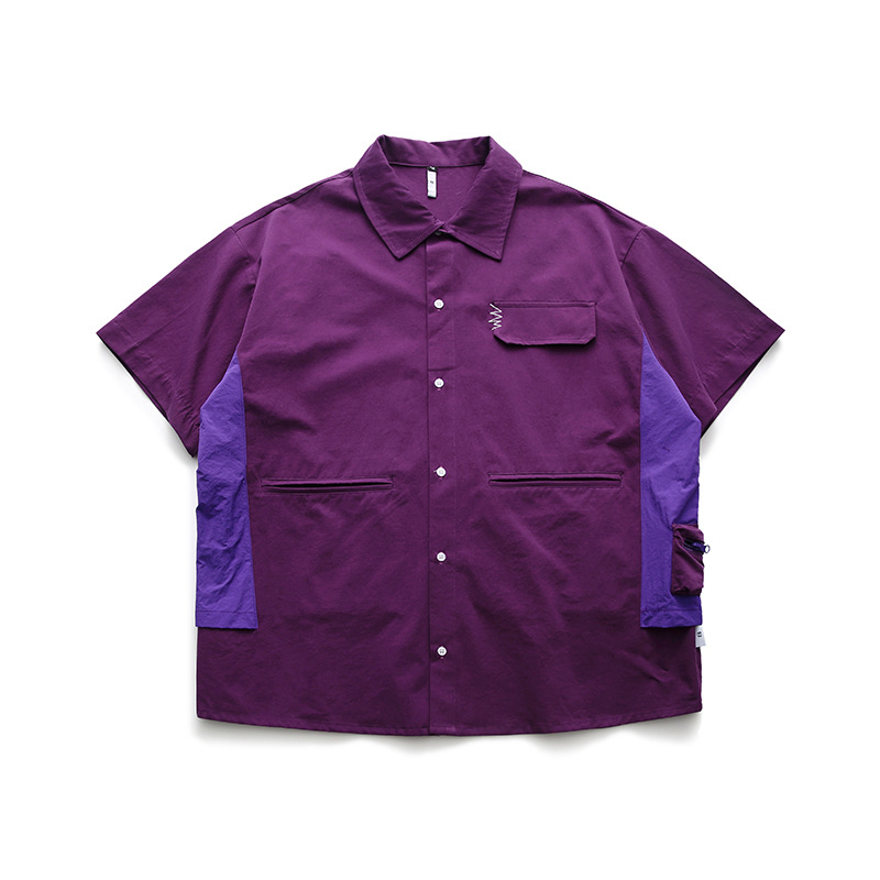 Summer Japanese shirt with zipper