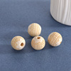 Round beads, carved bracelet with tassels, 16mm, 20mm