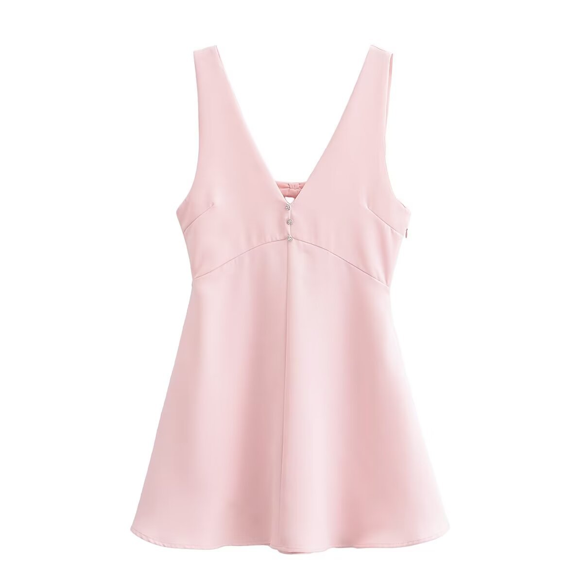 68667 Pink V-Nair Dress