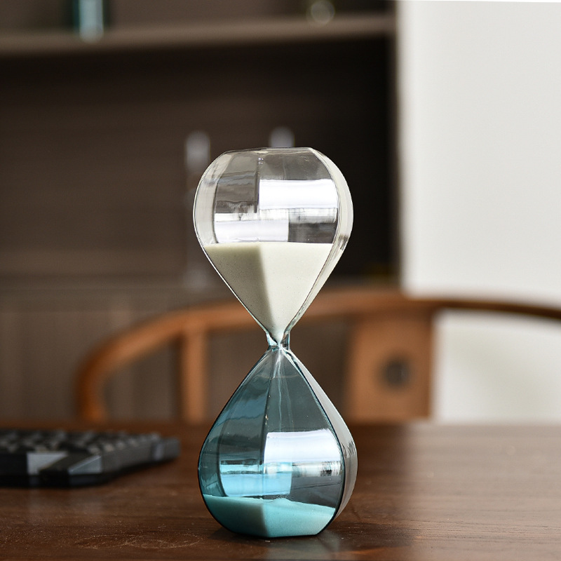 Nordic hogar vidrieras reloj de arena temporizador 30 minutos creativo regalo decoración temporada de graduación regalo del Día de San Valentín