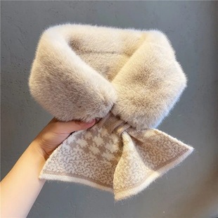 Demi-season scarf, cute universal false collar