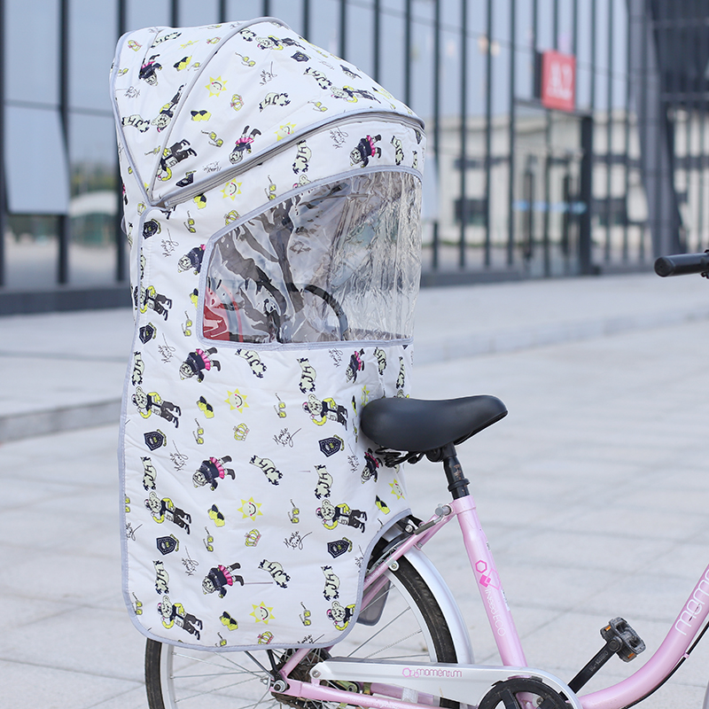 Child seat shed | Diàndòngchē Rear Electric Vehicle - waterproof-thin-seasonwhite-bear-canopy-seat-not-included