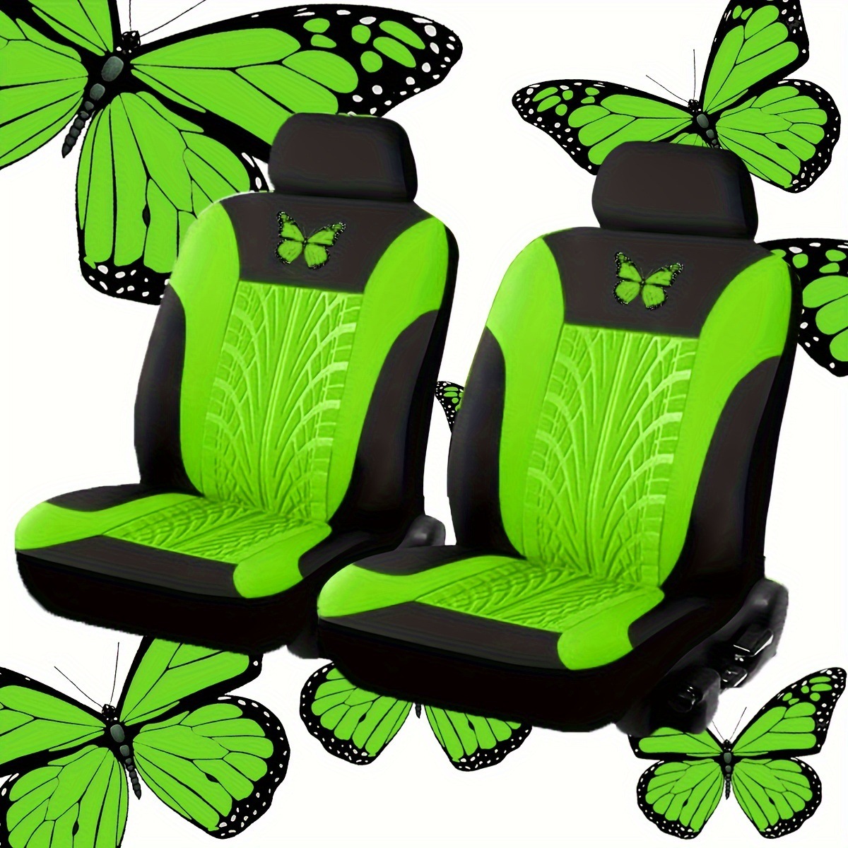 Universal Five-Seater Comfortable Polyester Fiber Car Seat Cover Butterfly Press Style Car Interior Export
