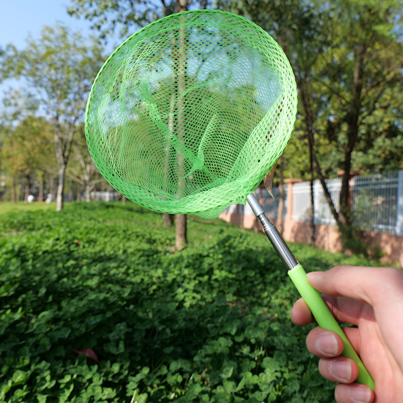 Red de pesca de pescado bolsillo de los niños red de pesca de peces mariposa insecto renacuajo niños varilla telescópica pequeña red de inmersión red de pesca juguetes para niños