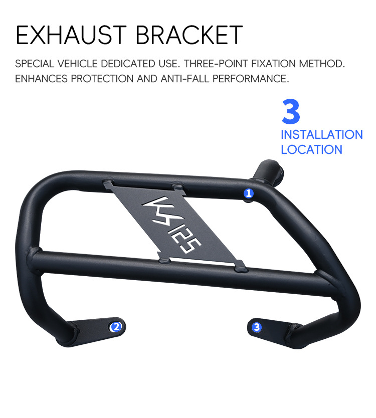 Suitable for Kymco KS125 crash guards, front and rear exhaust pipe bumpers, motorcycle protection, full coverage modification parts