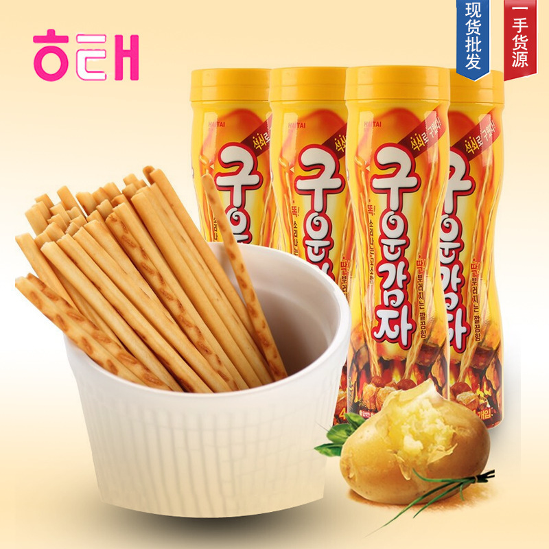Korean Imported Food Haitai Baked Potato Stick Biscuits 108G/Box Potato Chips Kidsren's Office Snacks Korean Imported Food Haitai Baked Potato Stick Biscuits 108G/Box Potato Chips Kidsren's Office Snacks