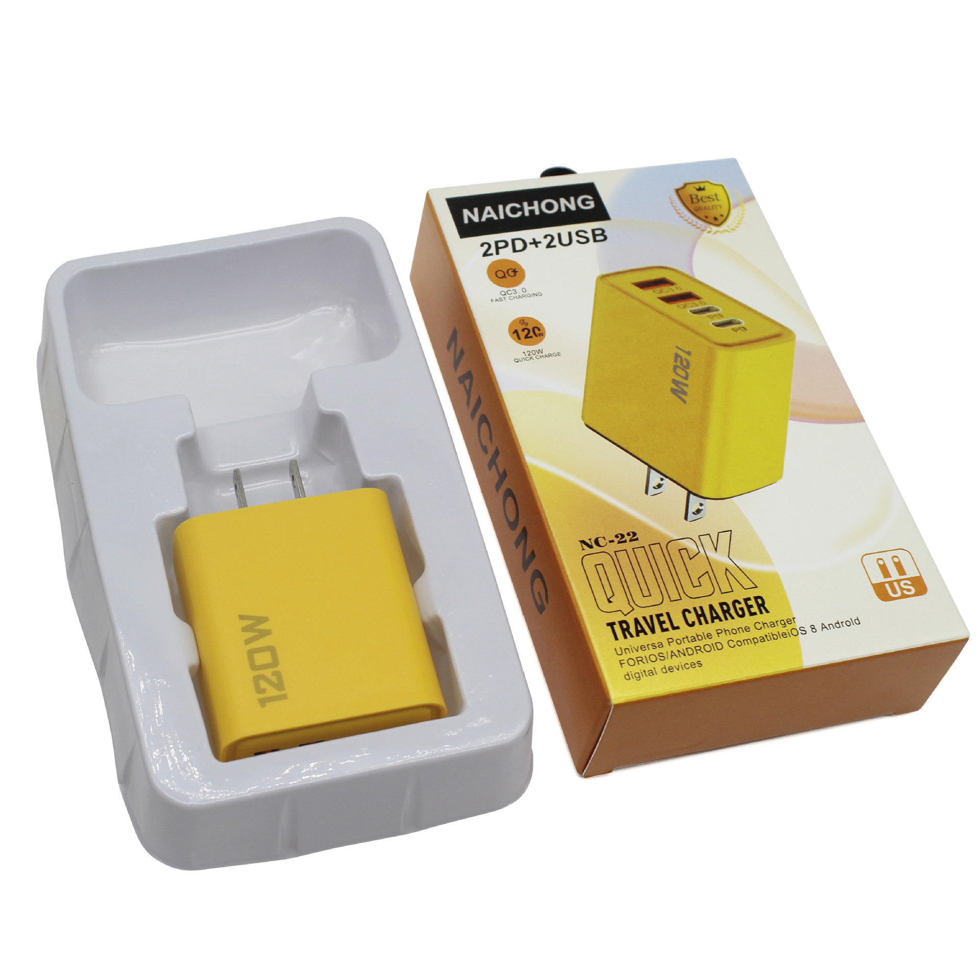 120w mecha cabeza de carga súper rápida para productos electrónicos de Apple Huawei cabeza de carga rápida cargador de teléfonos móviles