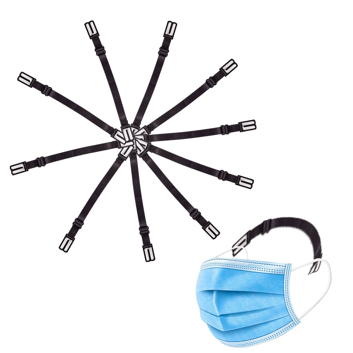 面罩口罩伸缩带条护耳延长防勒耳神器face mask strap extender