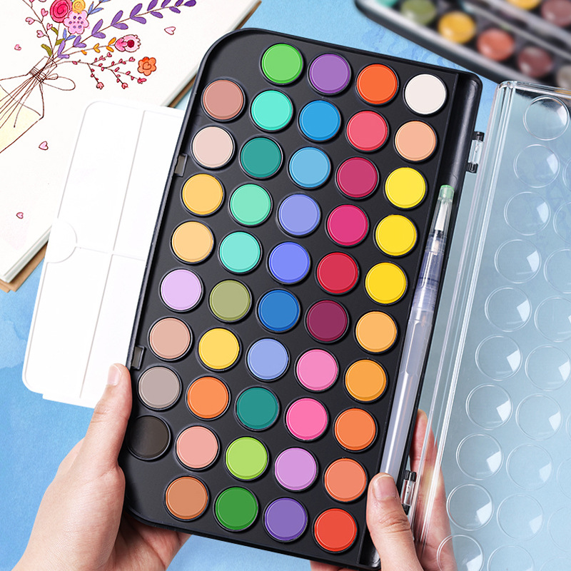 Transfronterizo dedicado Xiupu pintura de acuarela sólida pintura de acuarela traje sub-paquete niños de la escuela primaria 24 colores 36 colores 48 colores