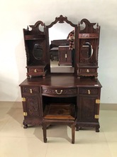 老挝红酸枝巴里黄檀梳妆台梳妆镜储物柜仿古典新中式红木家具