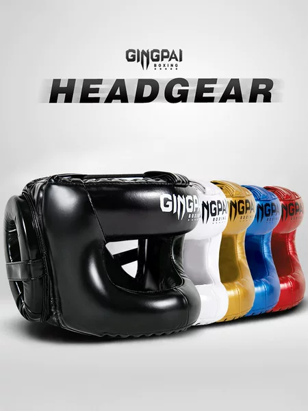 Adult Professional Crossbar Enclosed Helmet Nose Protection Full Surrounding Boxing Head Protection Cover Sanda Muay Thai Kwon Do