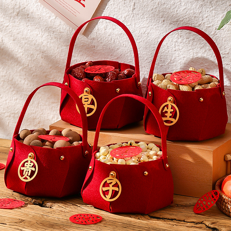 Engaged Dried Fruit Gift Basket, Wedding Bedding Mold for Early Blessings, Ornamental Display Piece, and Comprehensive Wedding Decor & Supplies Collection